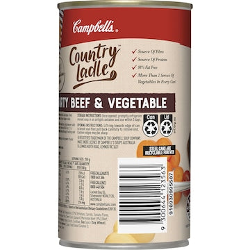 Campbell's Country Ladle Soup Hearty Beef & Vegetable 500g