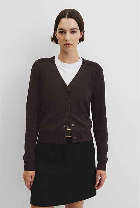 Organically Grown Cotton Linen Blend Knit Cardigan
