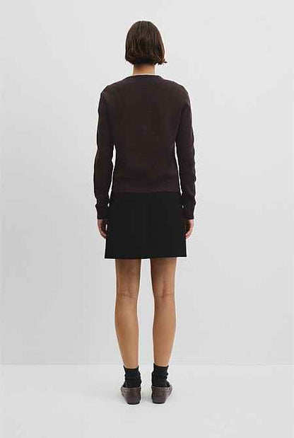 Organically Grown Cotton Linen Blend Knit Cardigan