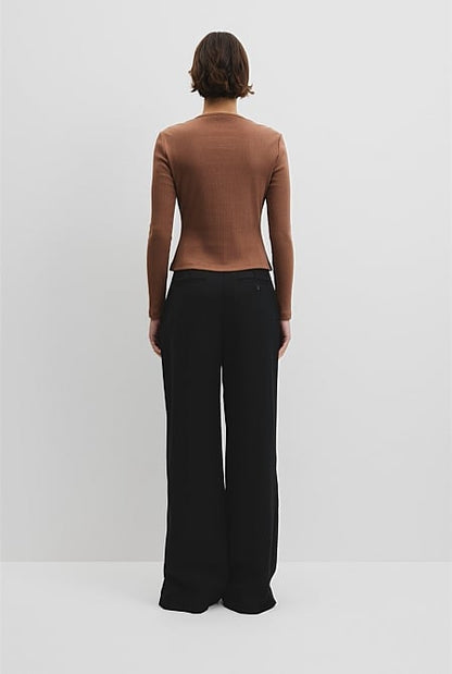 Long Sleeve Button Through Top
