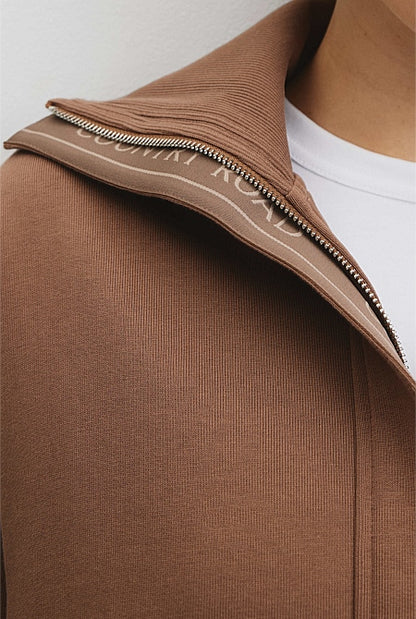 Australian Cotton Zip Neck Placket Sweat