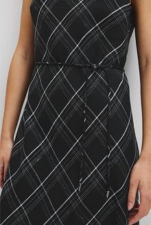 Organically Grown Linen Check Maxi Dress