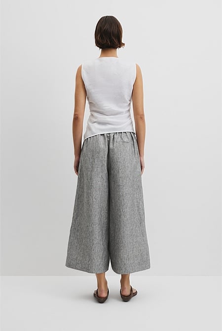 Ruched Linen Tank
