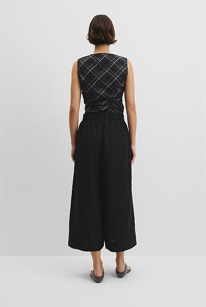 Organically Grown Linen Wide-Leg Pant