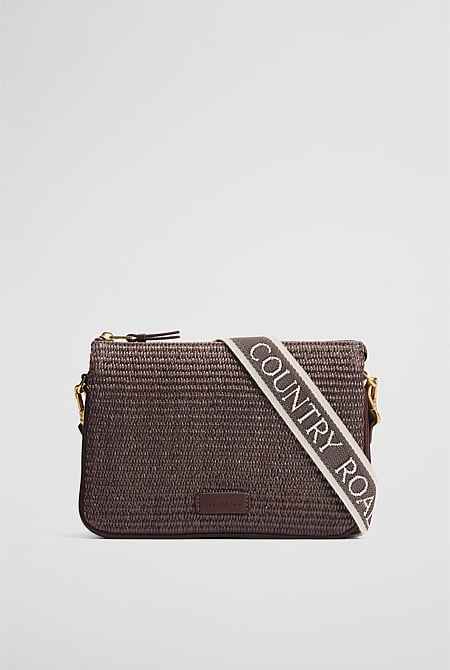 Woven Tri Crossbody Bag