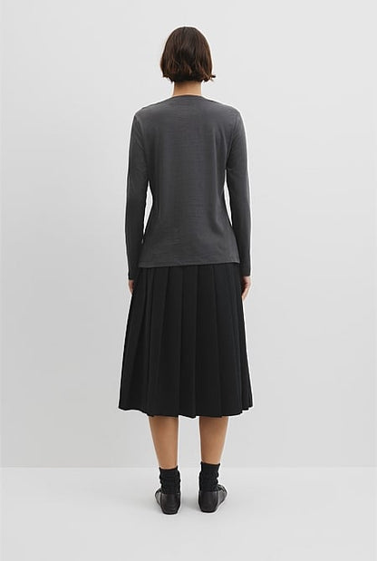 Australian Good Earth Cotton Textured Slub T-Shirt