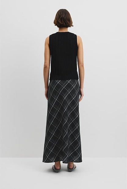 Australian Good Earth Cotton Pointelle Knit Tank