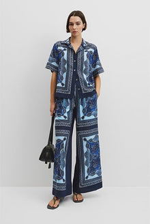 Scarf Print Pull-On Pant