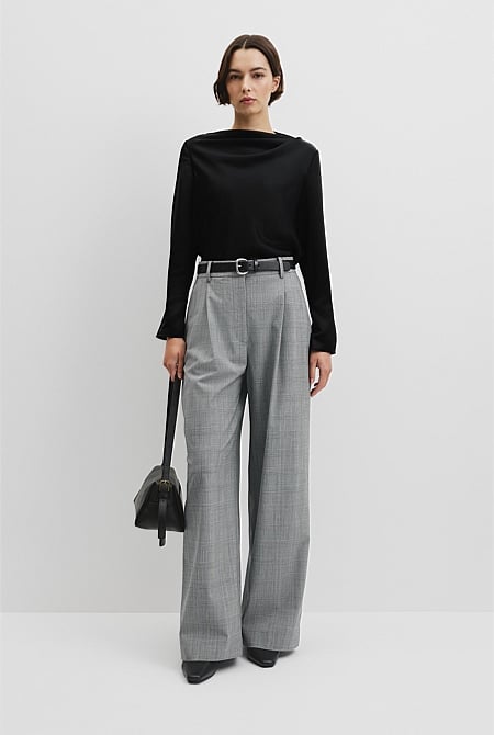 Draped Long Sleeve Shirt