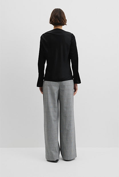 Draped Long Sleeve Shirt