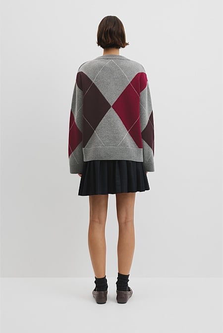 Extrafine Merino Argyle Knit