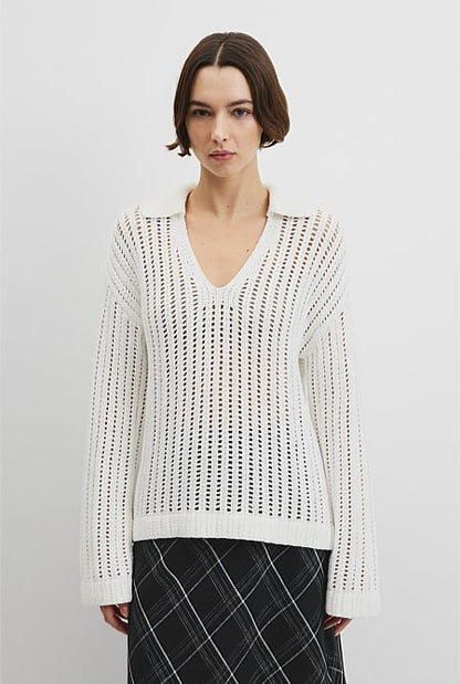 Australian Good Earth Cotton Long Sleeve Tape Knit