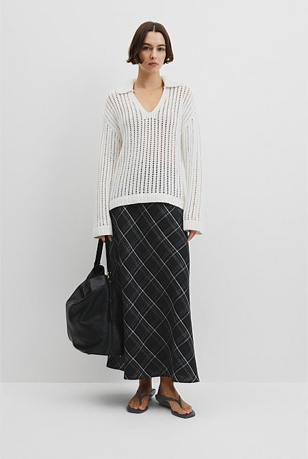 Australian Good Earth Cotton Long Sleeve Tape Knit