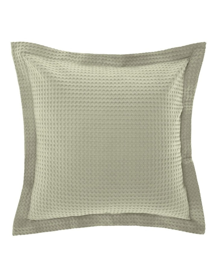 Deluxe Waffle Quilt Cover Set in Eucalyptus