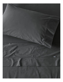 Stonewashed Cotton Pillowcase Pair in Iron