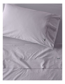 Stonewashed Cotton Pillowcase Pair in Purple Heather