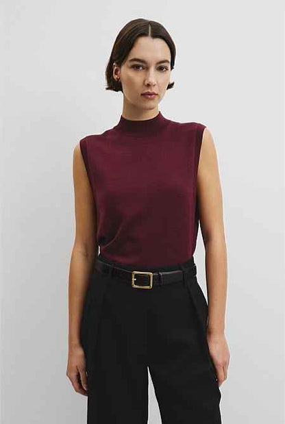 Merino Mock Neck Knit