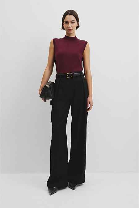 Merino Mock Neck Knit