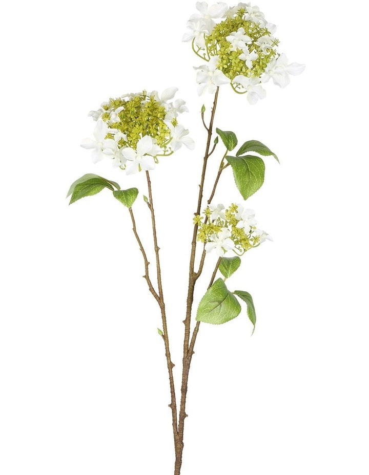 Hydrangea Spray Flowers 70cm in White