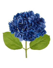 Hydrangea Stem Soft Touch Electric 50cm in Blue