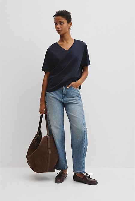 Australian Cotton V-Neck Neck T-Shirt