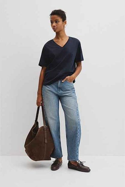 Australian Cotton V-Neck Neck T-Shirt