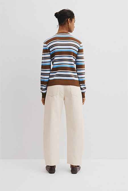 Stripe Knit Cardigan