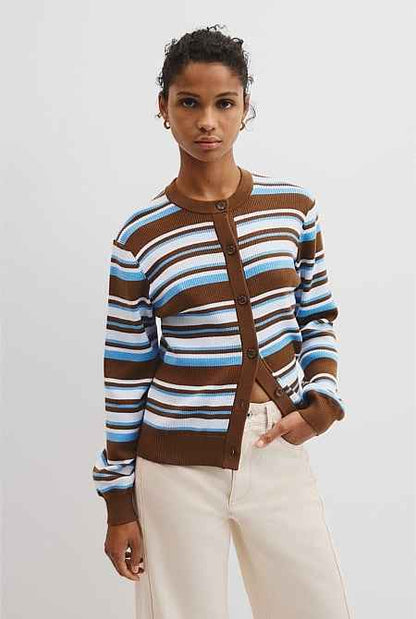 Stripe Knit Cardigan