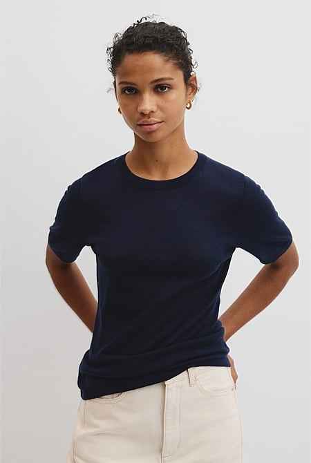 Merino Short Sleeve Knit T-Shirt