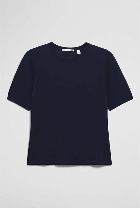 Merino Short Sleeve Knit T-Shirt