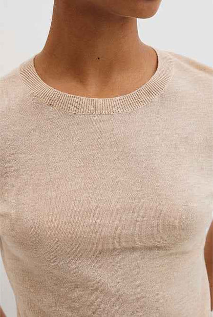 Merino Short Sleeve Knit T-Shirt