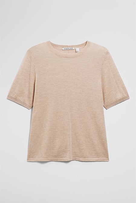Merino Short Sleeve Knit T-Shirt