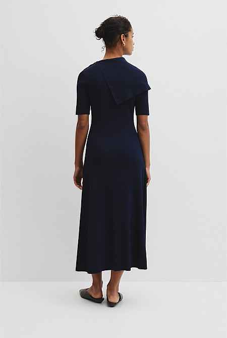 Trim Detail Knit Dress