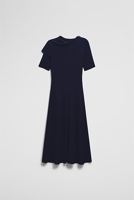 Trim Detail Knit Dress