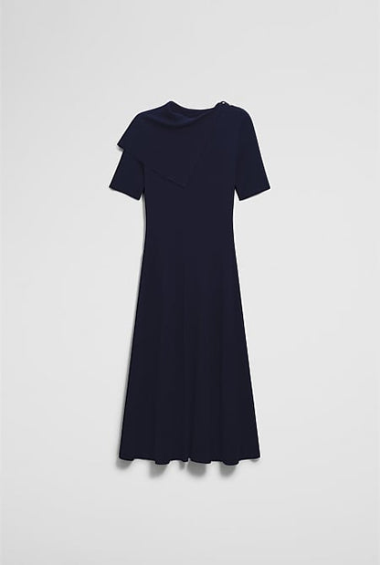 Trim Detail Knit Dress
