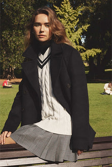 V-Neck Cable Knit
