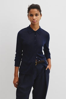 Merino Long Sleeve Knit Shirt