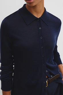 Merino Long Sleeve Knit Shirt