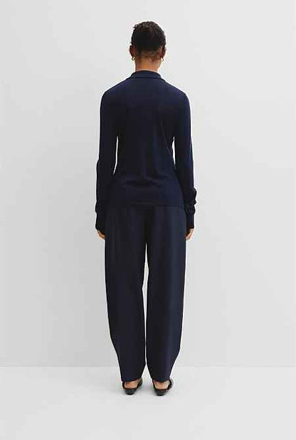 Merino Long Sleeve Knit Shirt