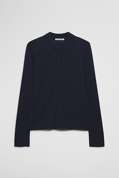 Merino Long Sleeve Knit Shirt