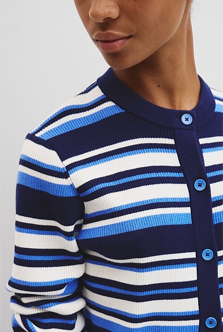 Stripe Knit Cardigan
