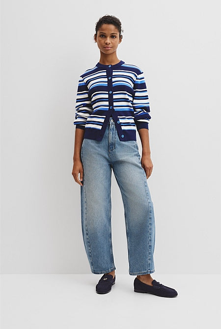 Stripe Knit Cardigan