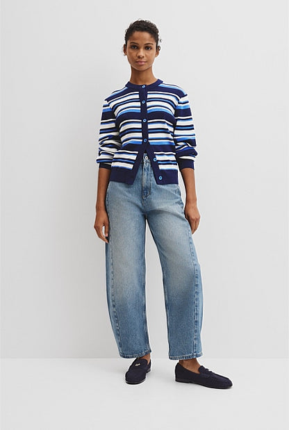 Stripe Knit Cardigan