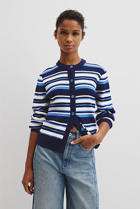 Stripe Knit Cardigan