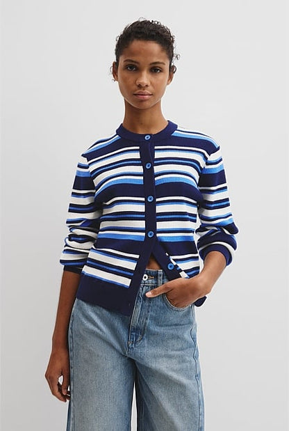 Stripe Knit Cardigan