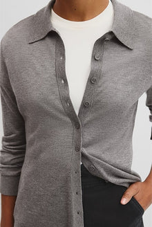 Merino Long Sleeve Knit Shirt