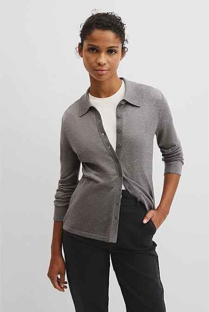 Merino Long Sleeve Knit Shirt