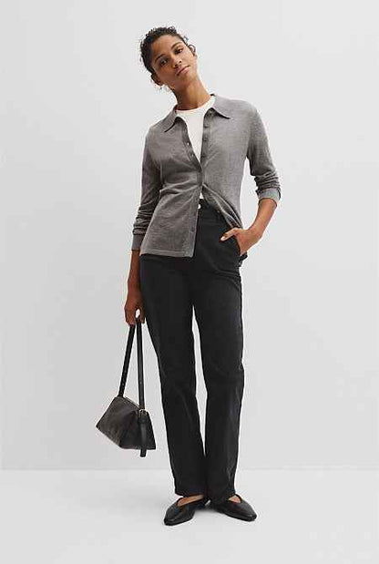 Merino Long Sleeve Knit Shirt