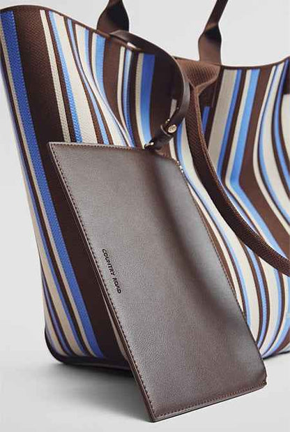 Stripe Knit Shopper