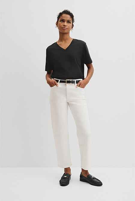 Australian Cotton V-Neck Neck T-Shirt
